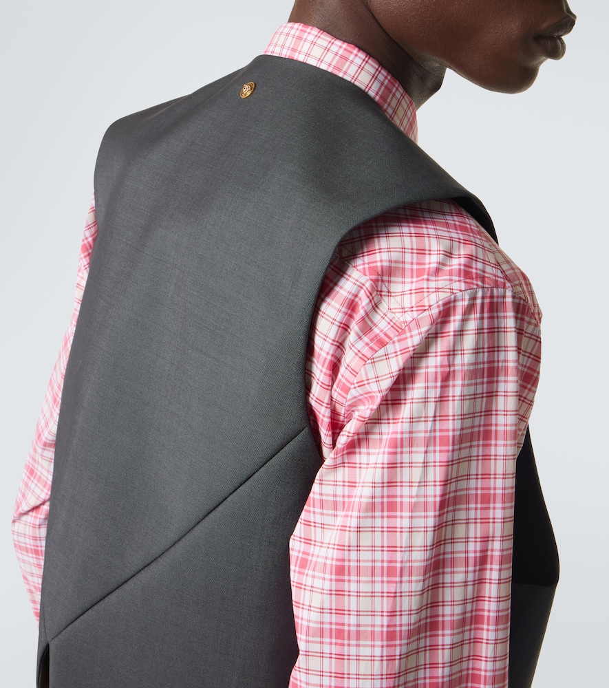  Versace Versace Embellished Wool And Mohair Vest 