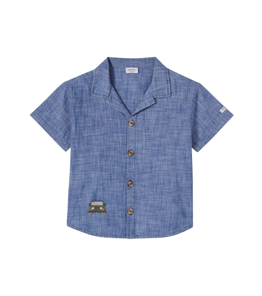 Donsje Blue Ludon Embroidered Cotton Bowling Shirt Y 6/7 - Mytheresa