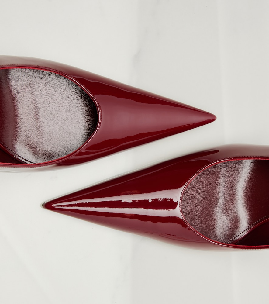  Saint Laurent Saint Laurent Guermantes Patent Leather Slingback Pumps 
