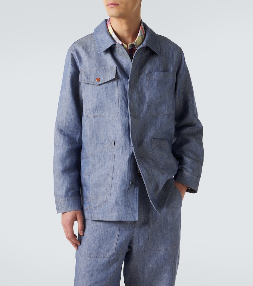  God's True Cashmere God's True Cashmere Jeansjacke Aus Leinen Mit Karneol 