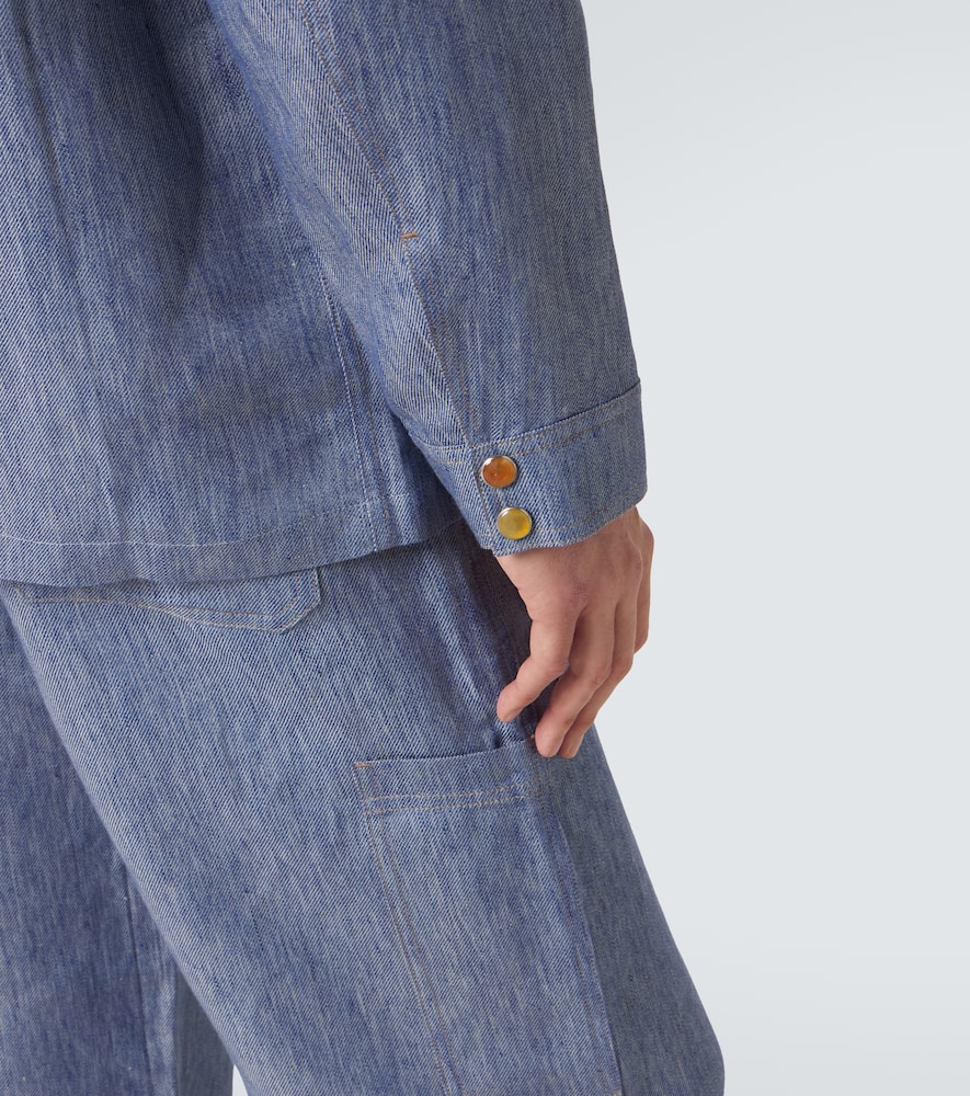  God's True Cashmere God's True Cashmere Jeansjacke Aus Leinen Mit Karneol 
