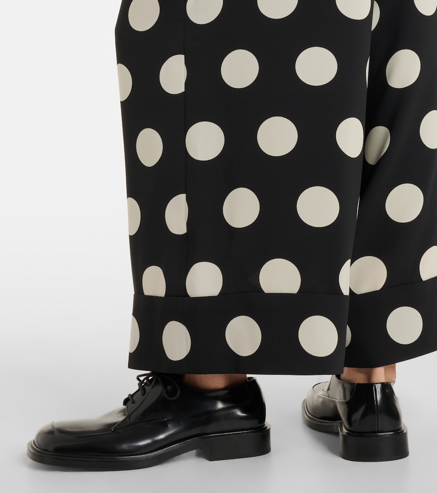 Polka-Dot Wide-Leg Pants
