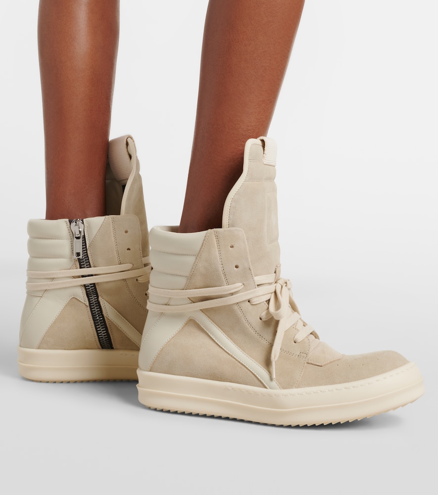 Rick Owens Temple Geobasket suede high-top sneakers