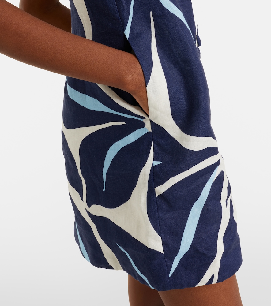  Cala De La Cruz Cala De La Cruz Rhoda Printed Linen Minidress 