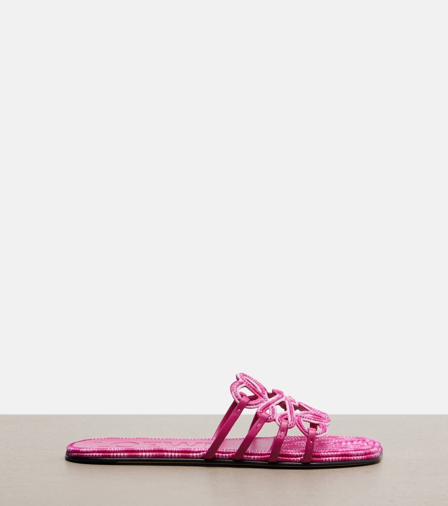  Loewe Loewe Paula's Ibiza Petal Anagram Canvas Slides 