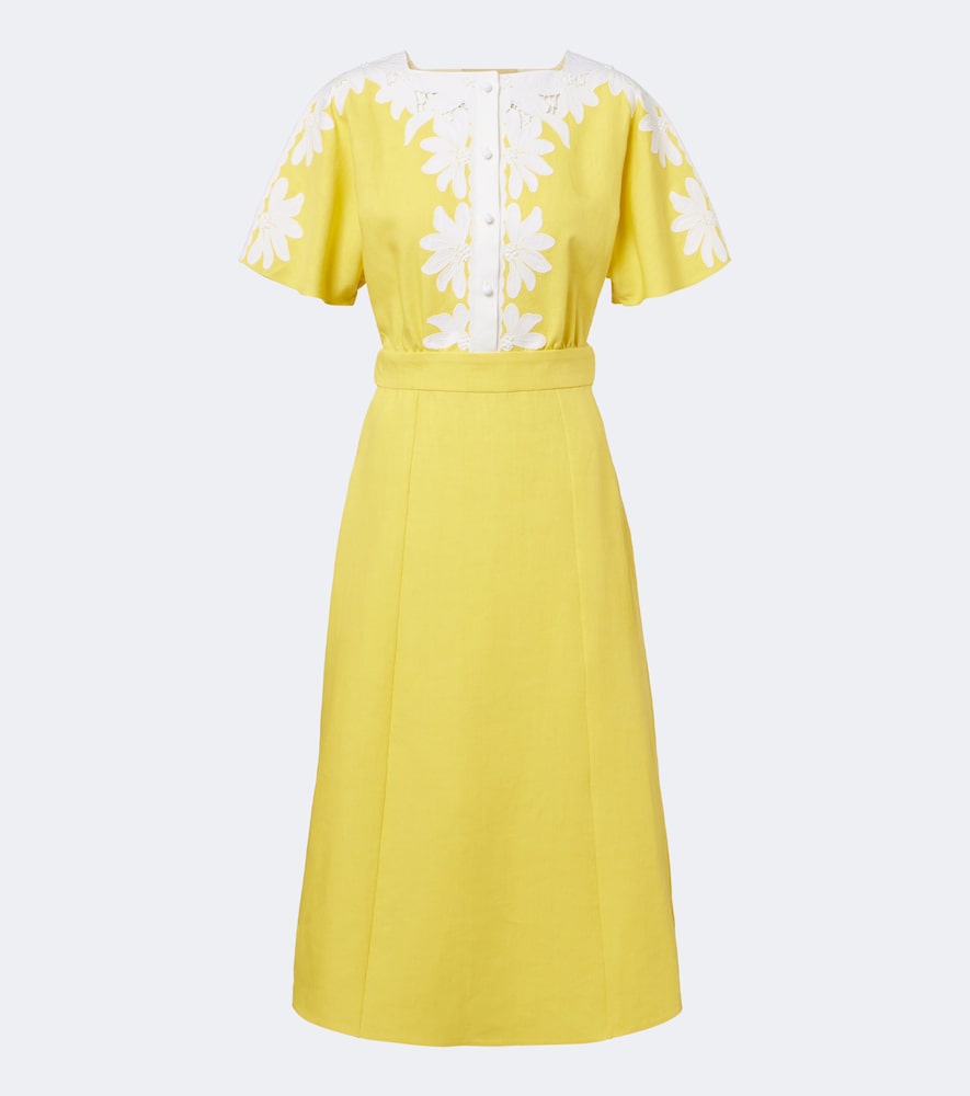 Valentino Robe midi en lin broderies 3980 €