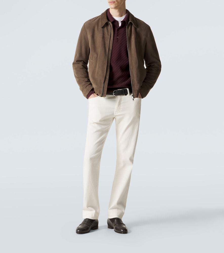 Cotton, Silk And Cashmere Polo Sweater