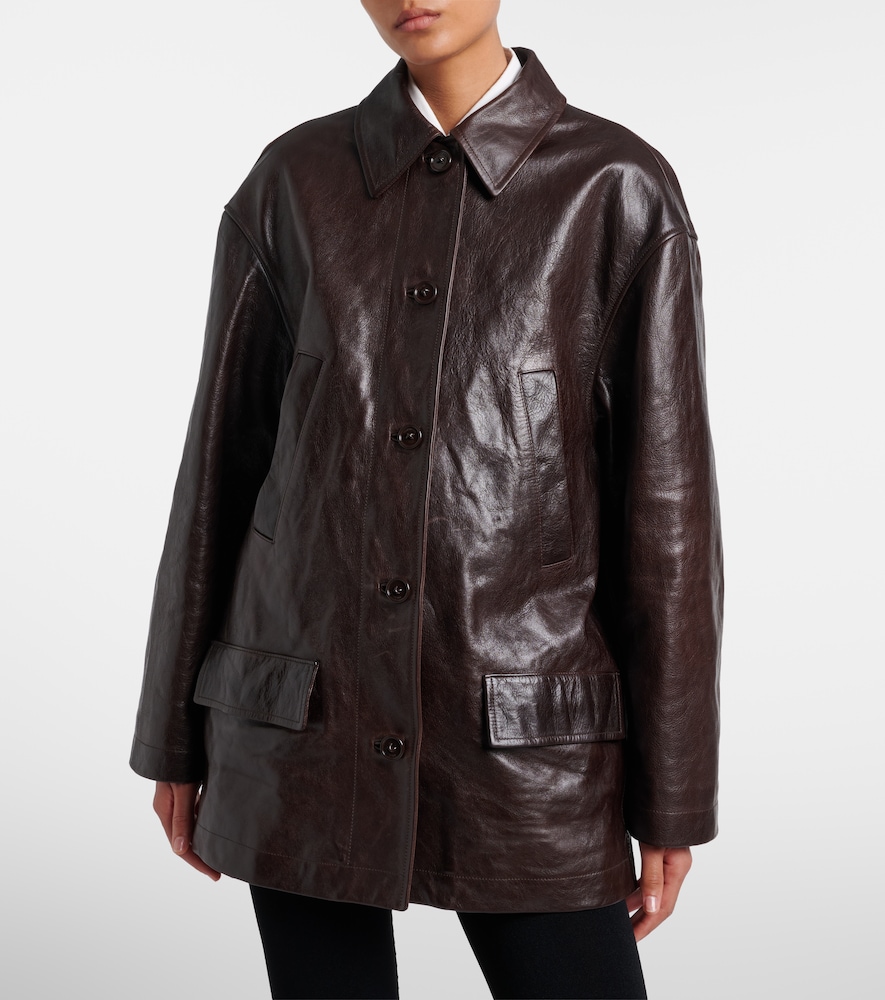  Balenciaga Balenciaga Oversized Leather Car Coat 