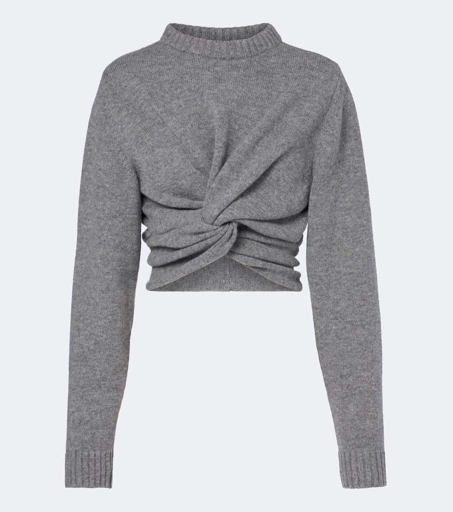 Cropped Gathered Sweater