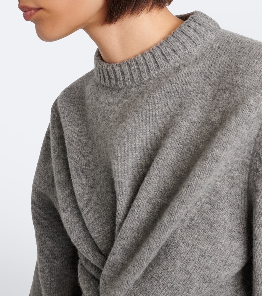 Cropped Gathered Sweater