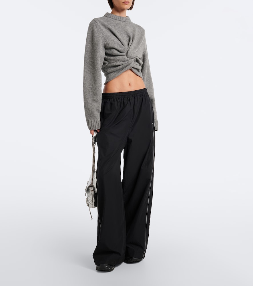 Cropped Gathered Sweater