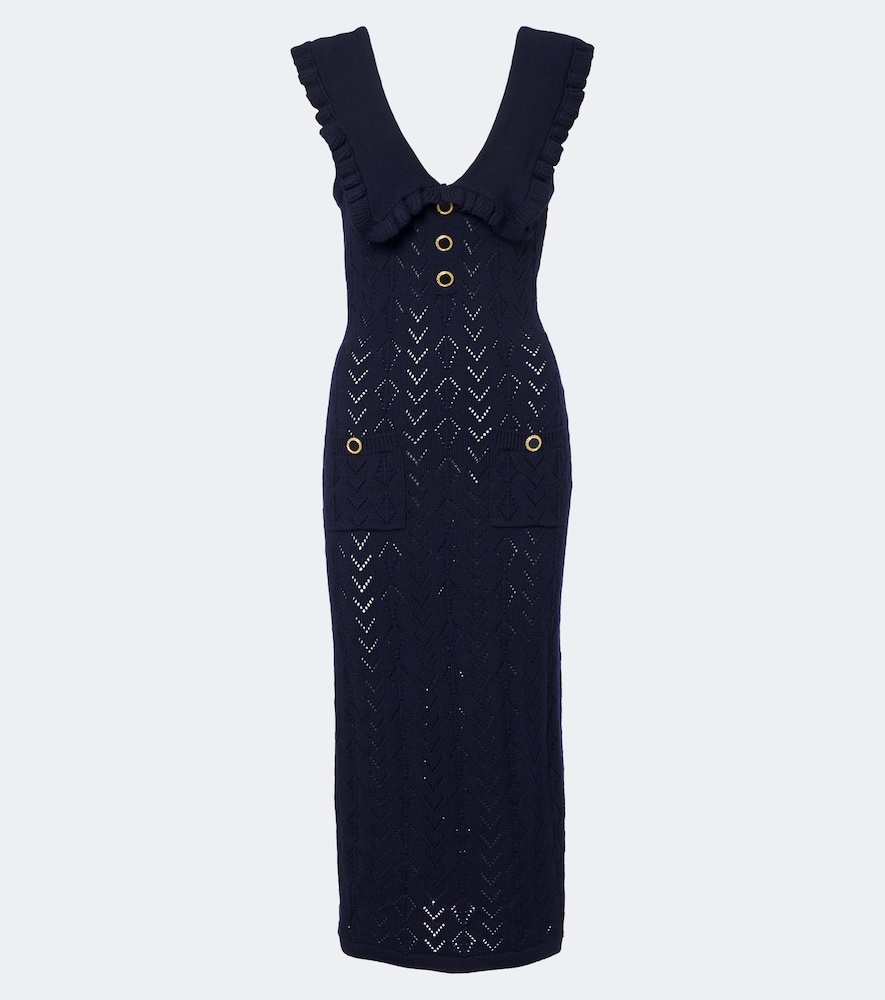 Abito midi in maglia di lana vergine
