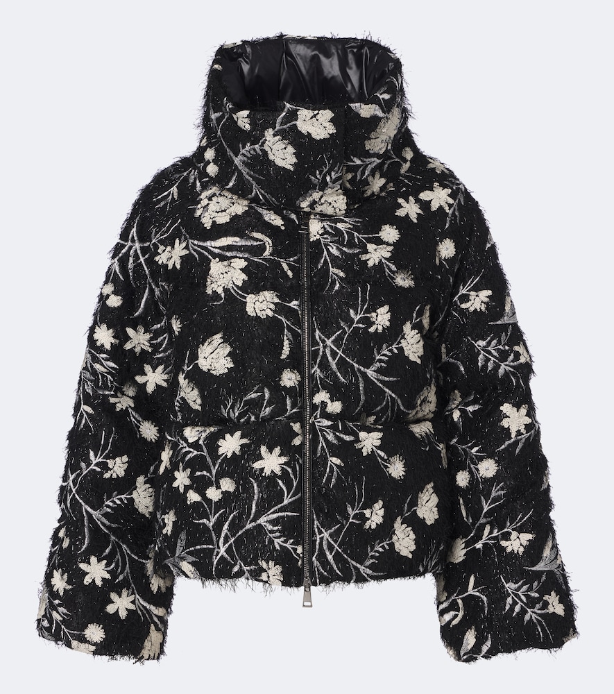 Floral Sequined Down Jacket