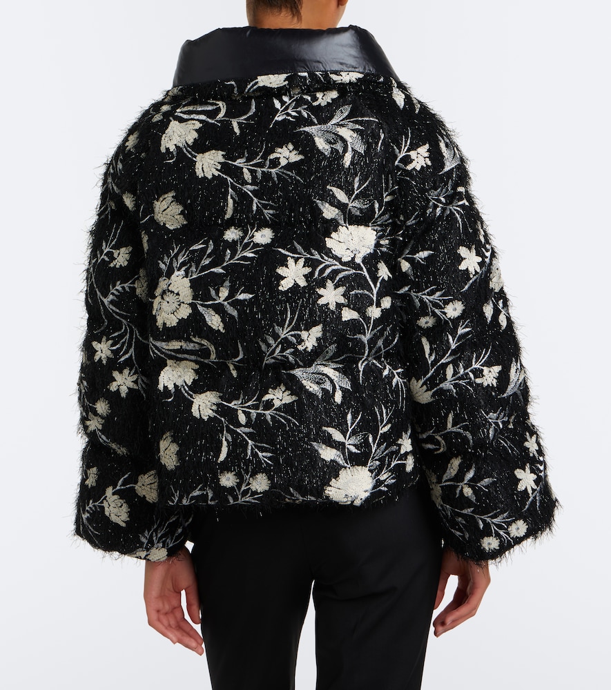 Floral Sequined Down Jacket