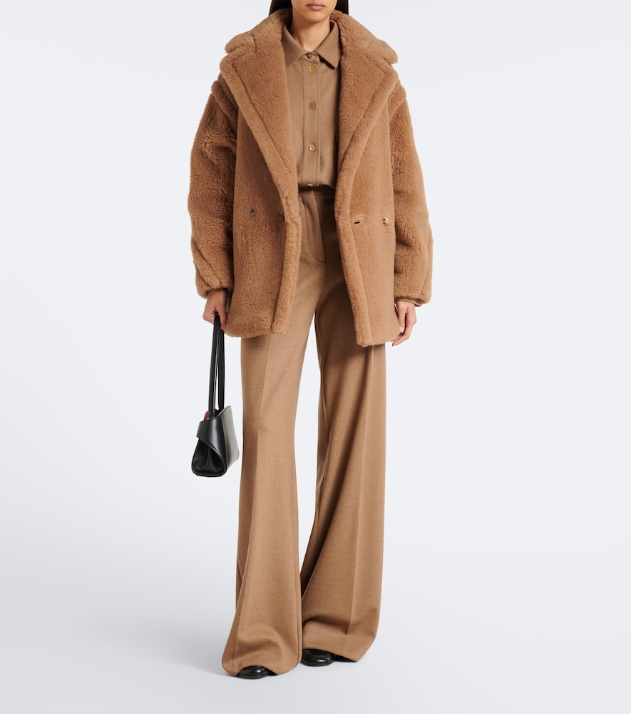 Teddy Bear Camel Hair And Silk Peacoat