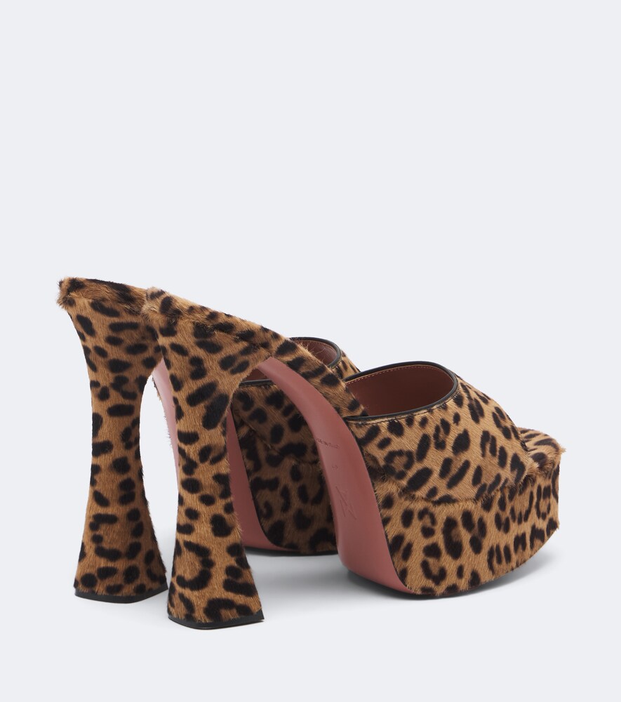 Dalida Calf Hair Platform Mules