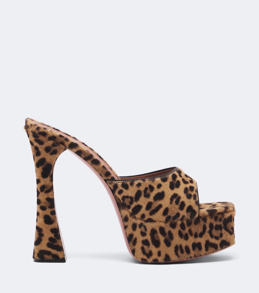 Dalida Calf Hair Platform Mules