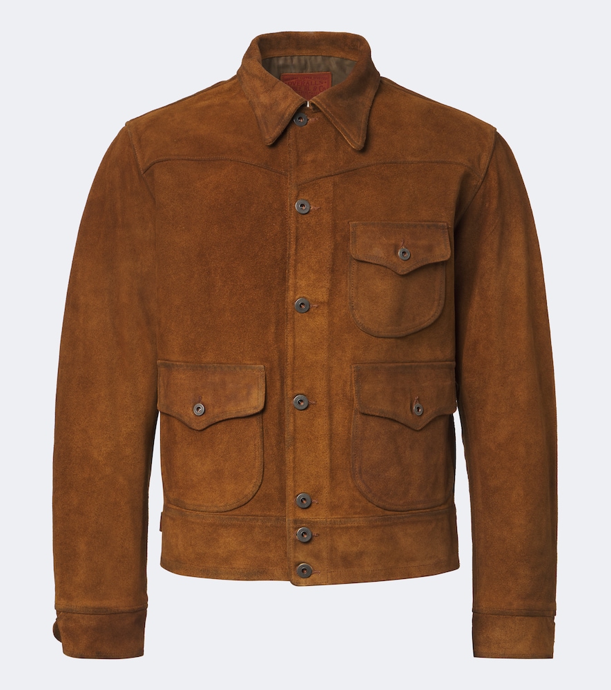 Rrl Alston Suede Jacket In Brown