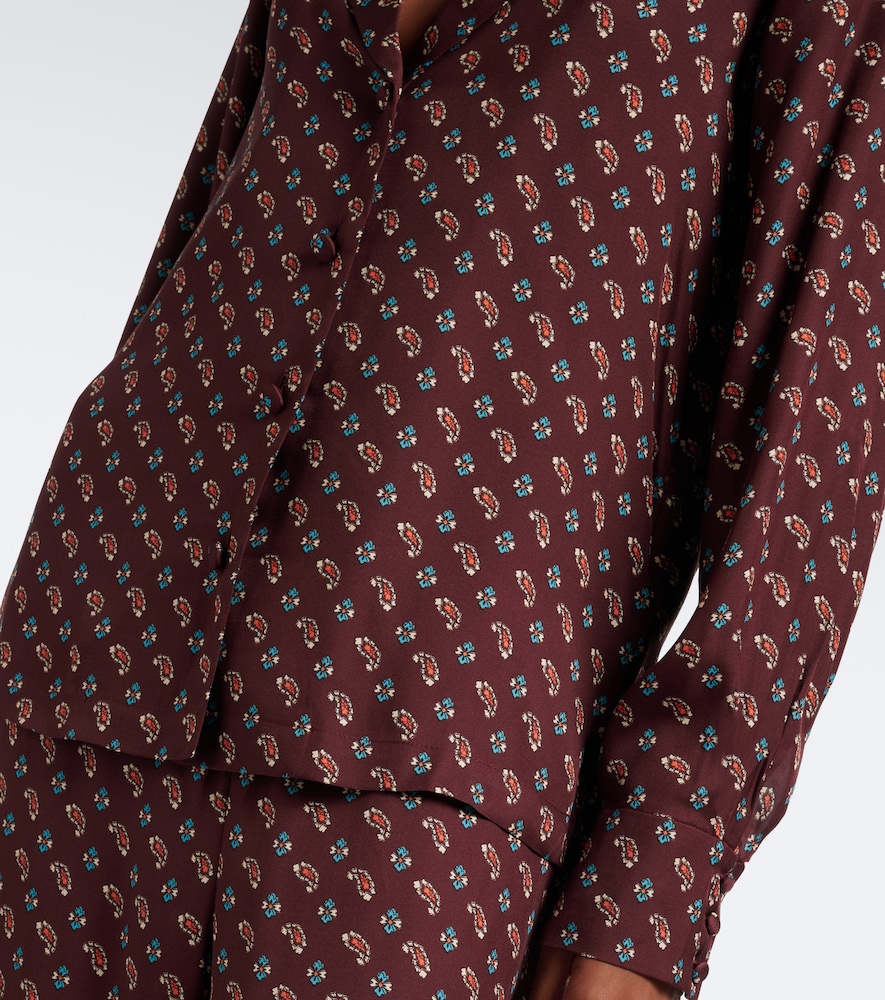 Dôen Rania Paisley Silk-Blend Blouse
