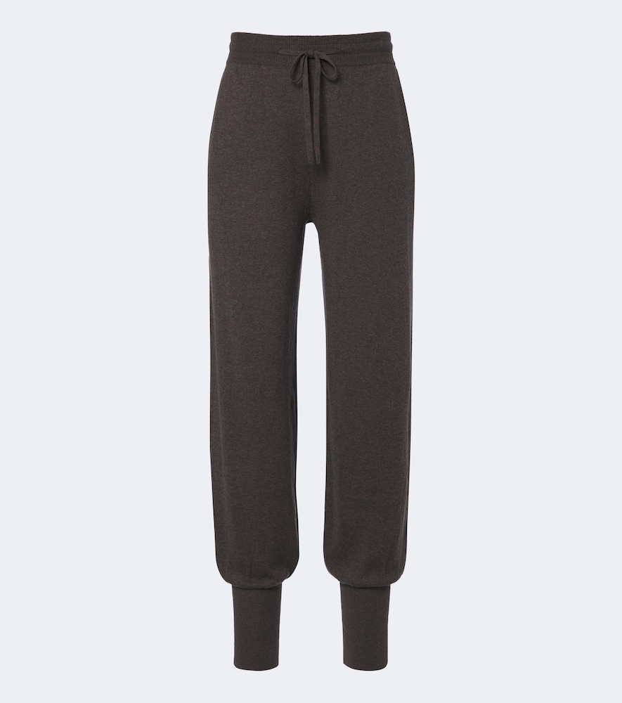 Lisa Yang Cotton And Cashmere Sweatpants In Brown