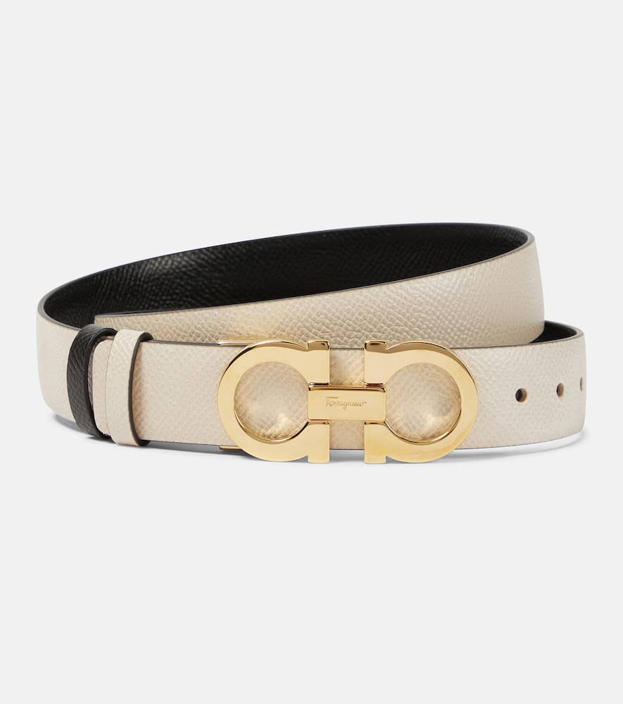 Gancini reversible leather belt