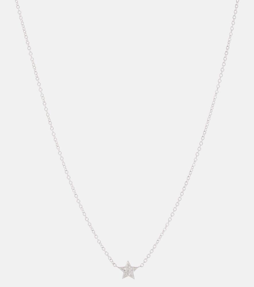 Maria Tash Invisible Set Diamond Star 18kt white gold necklace with diamonds