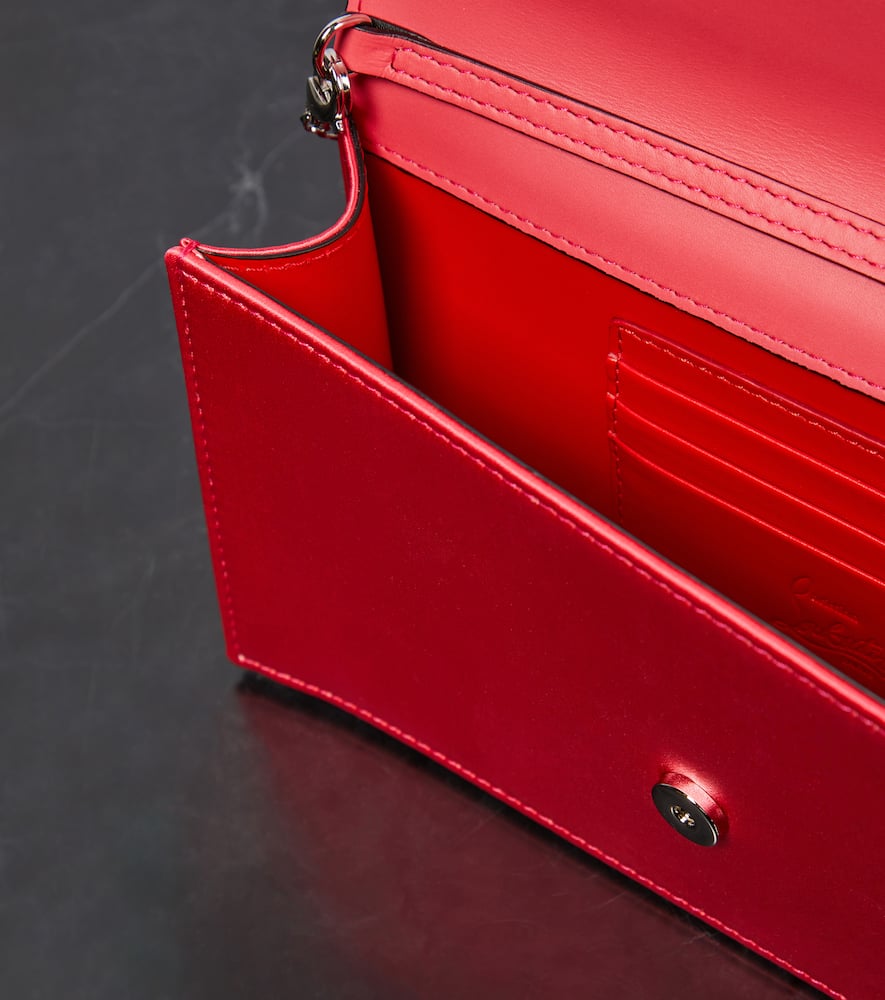 Christian Louboutin Loubi54 Silk-satin Clutch In Red