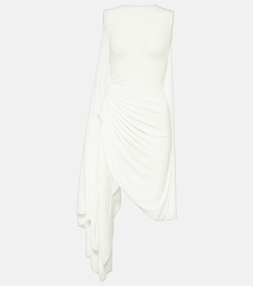 Alaia Alaïa Asymmetric draped jersey minidress