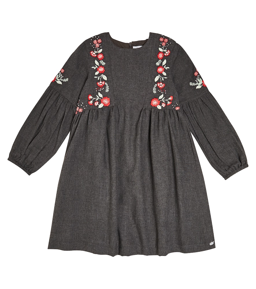Tartine et Chocolat Embroidered cotton-blend dress