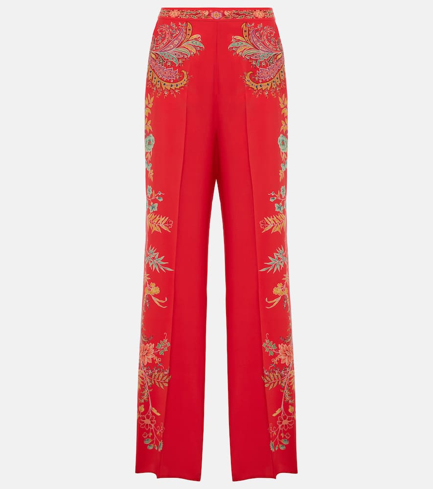Etro Floral silk crêpe de chine palazzo pants