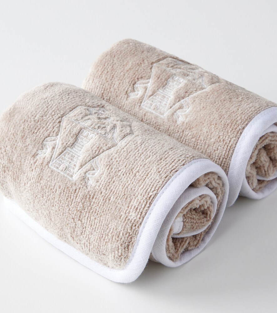  Brunello Cucinelli Brunello Cucinelli Set Aus Zwei Gästehandtüchern 