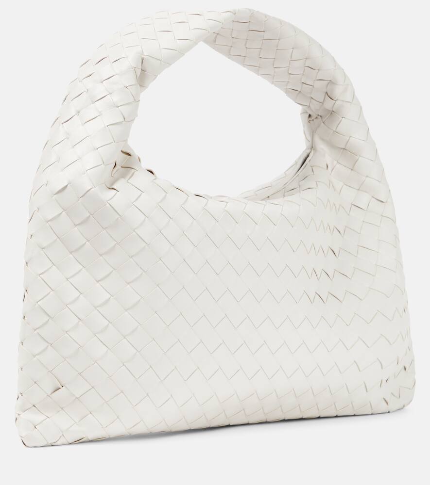 Bottega Veneta Hop Small Leather Shoulder Bag In White