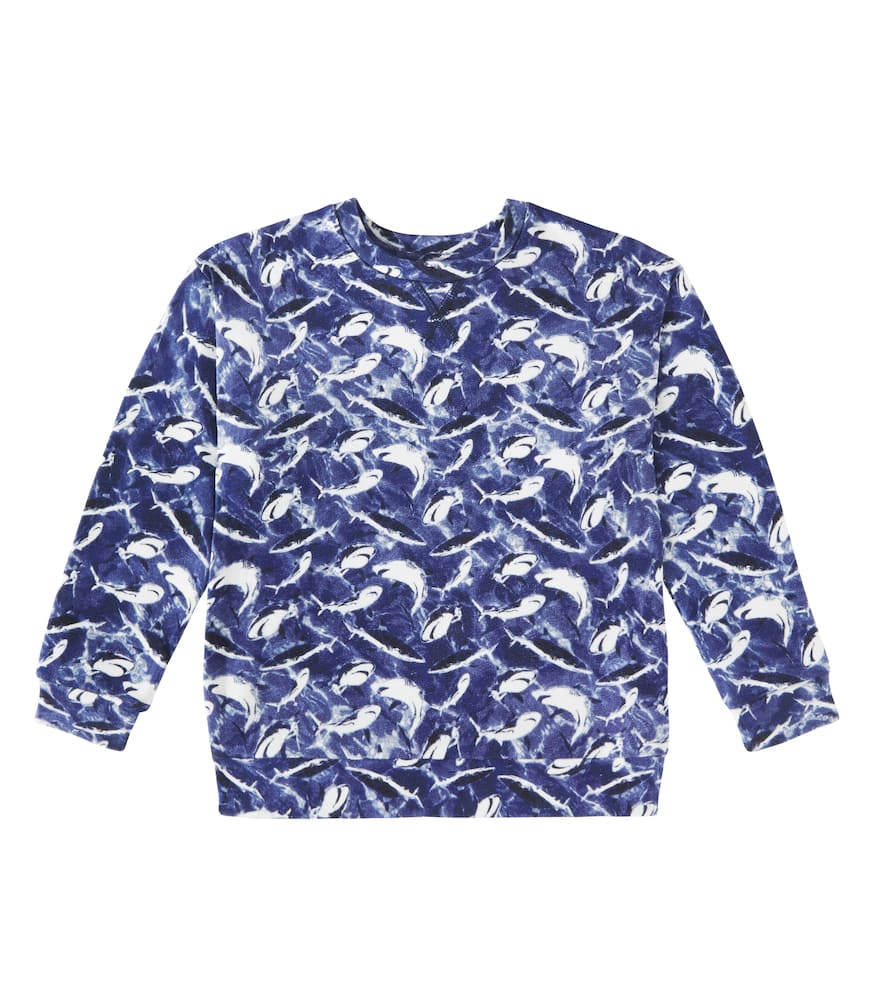 Vilebrequin Printed Cotton Jersey Sweatshirt In Blue