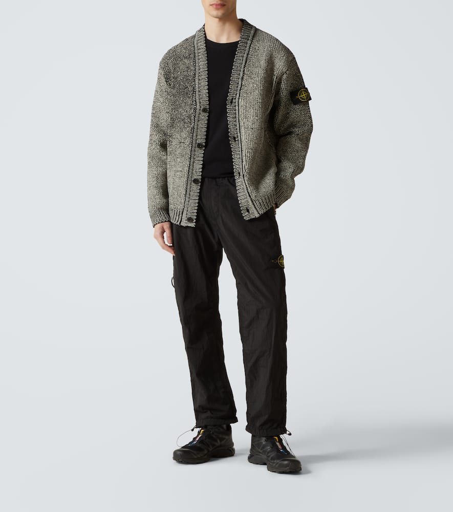 Stone Island Cotton Cardigan In Grey