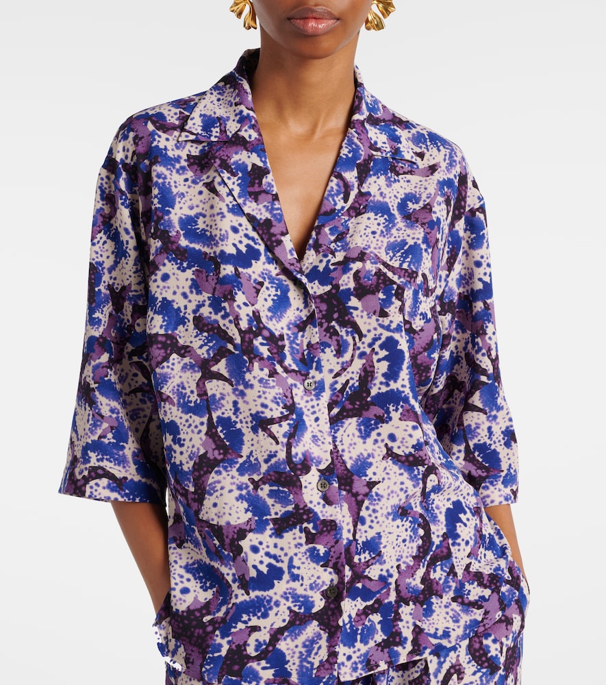 Dries Van Noten Patterned Shirt In Blue