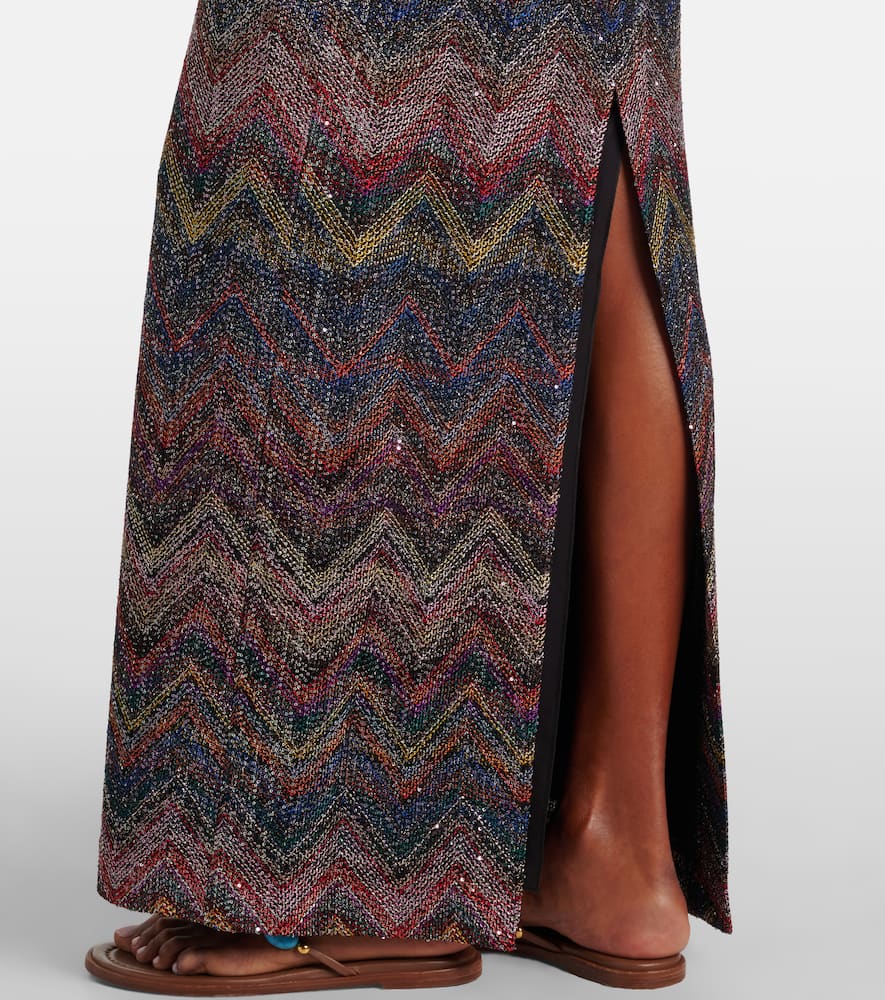 Missoni Zig Zag Embellished Maxi Dress In Multi