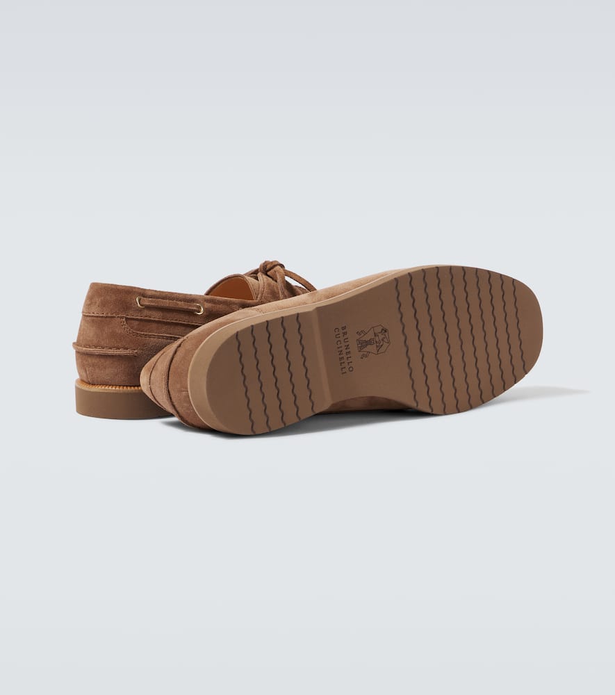Brunello Cucinelli Segelschuhe Aus Veloursleder