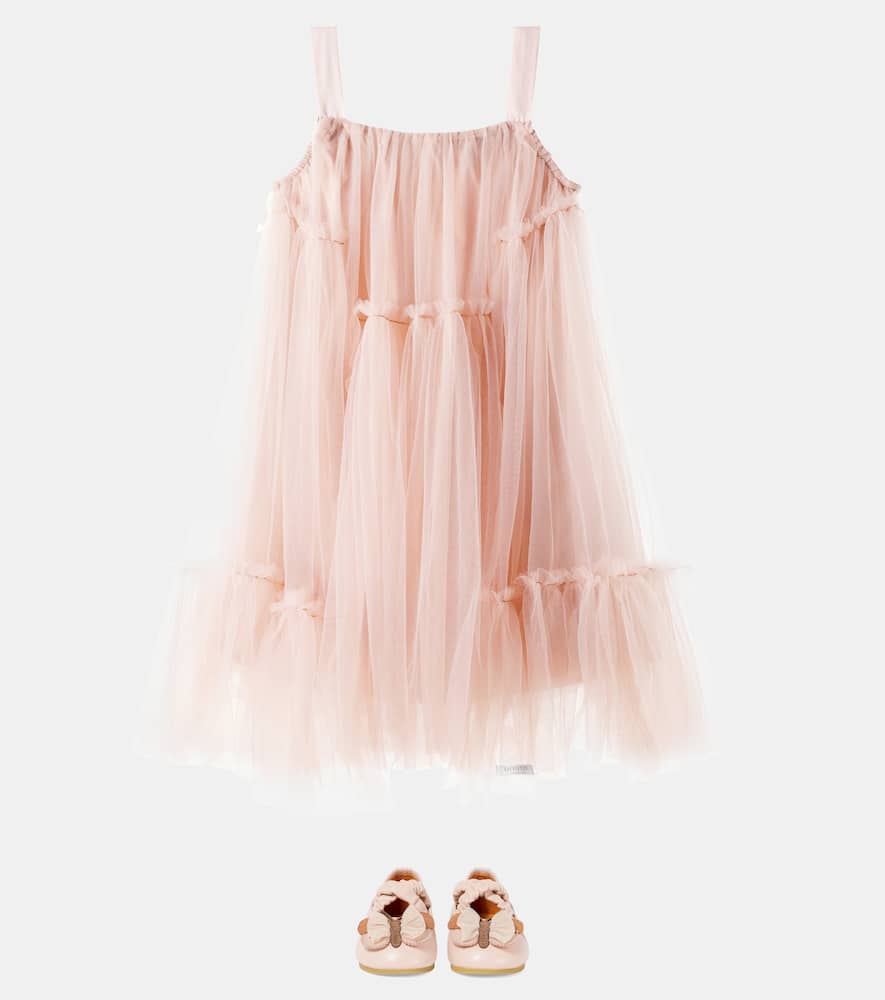 Donsje Mileni Appliqué Leather Ballet Flats In Pink