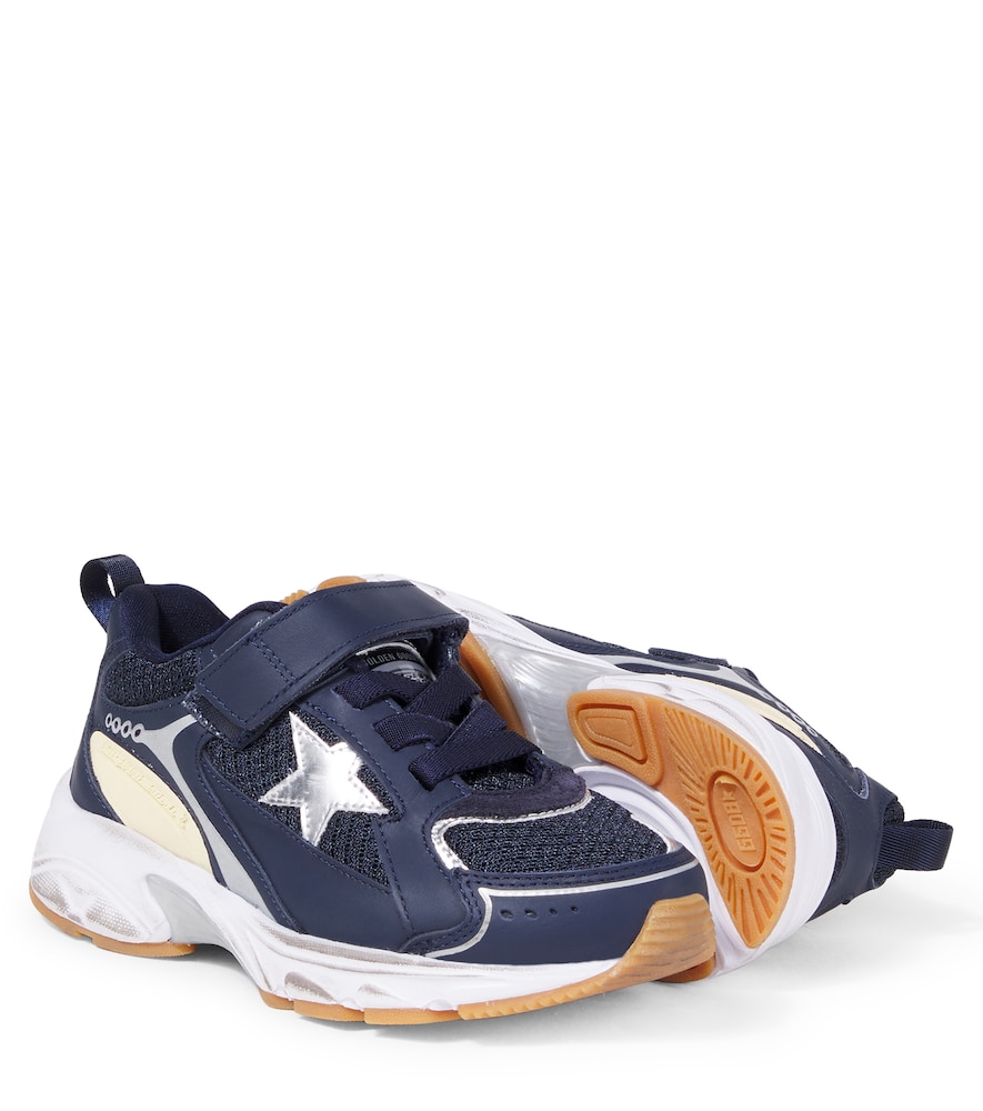  Golden Goose Kids Golden Goose Kids Lightstar Leather-trimmed Sneakers 