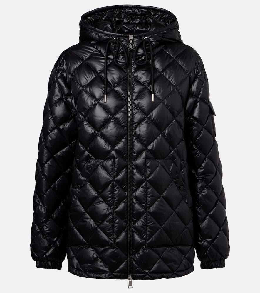 Moncler Diamond Quilted Down Jacket Puffer Jackets Black In Black