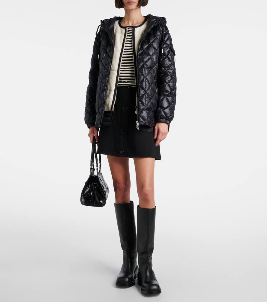 Moncler Diamond Quilted Down Jacket Puffer Jackets Black In Black