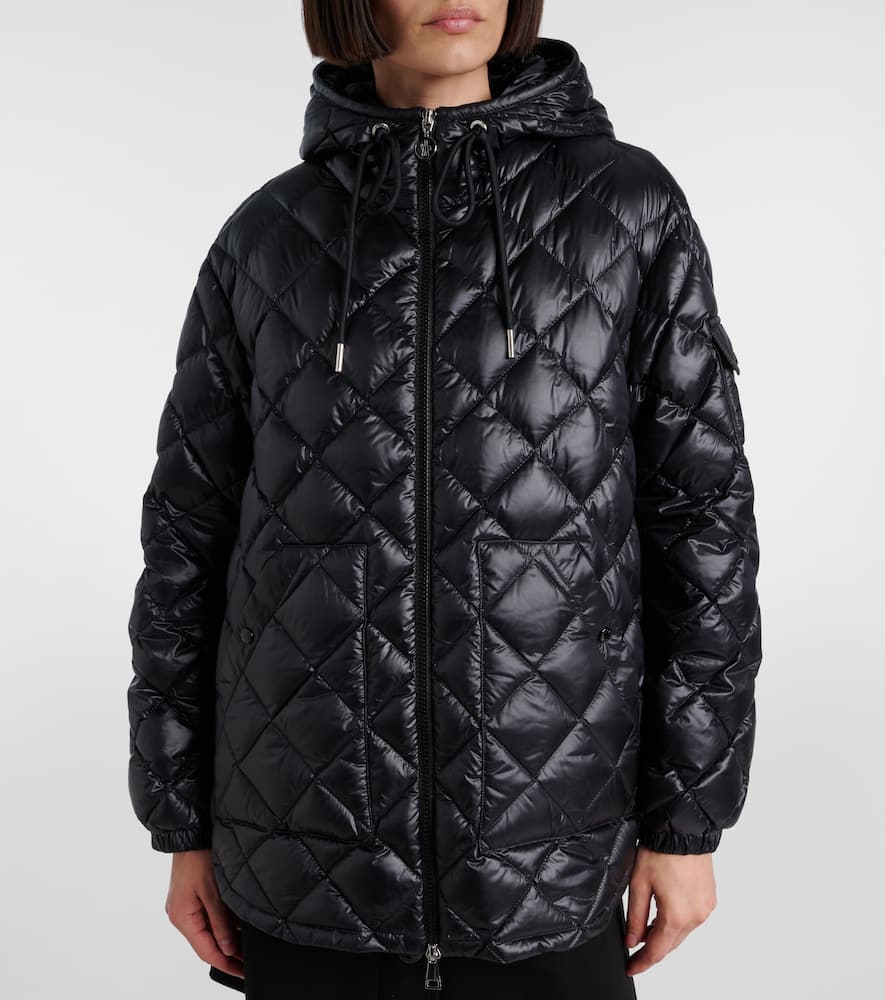 Moncler Diamond Quilted Down Jacket Puffer Jackets Black In Black
