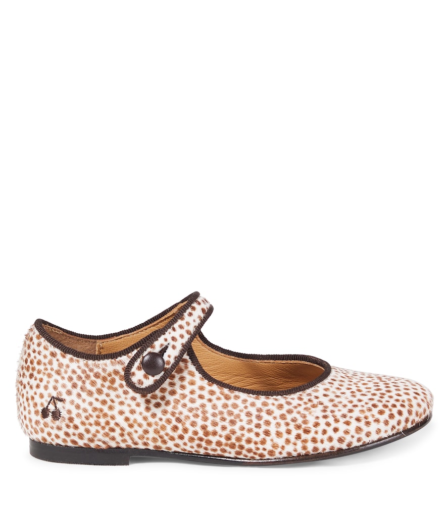 Bonpoint Bonpoint Bedruckte Mary-jane-ballerinas Ella Aus Kalbshaar 
