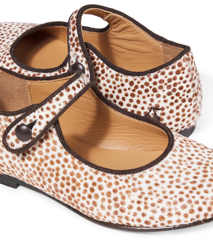  Bonpoint Bonpoint Bedruckte Mary-jane-ballerinas Ella Aus Kalbshaar 