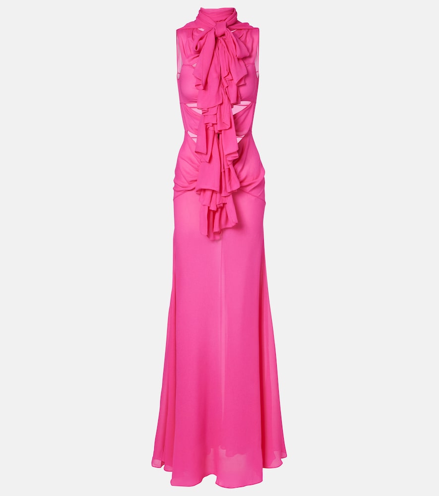 Alaia Alaïa Cutout ruffled jersey gown