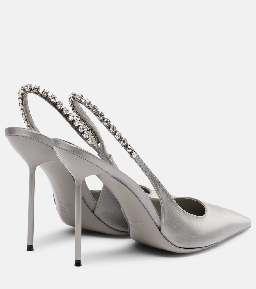  Paris Texas Paris Texas Verzierte Slingback-pumps Lidia 105 Aus Satin 
