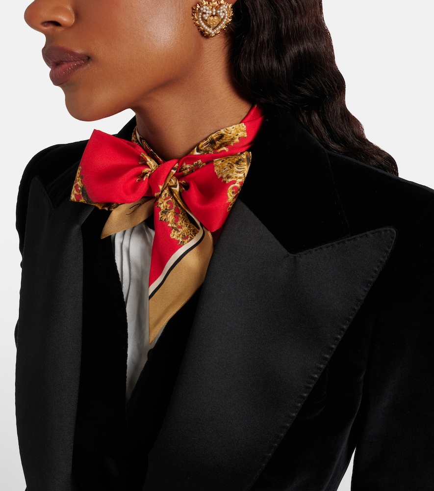 Dolce & Gabbana Printed silk twill scarf