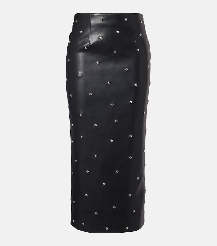 Rotate Birger Christensen Studded Midi Pencil Skirt In Multi