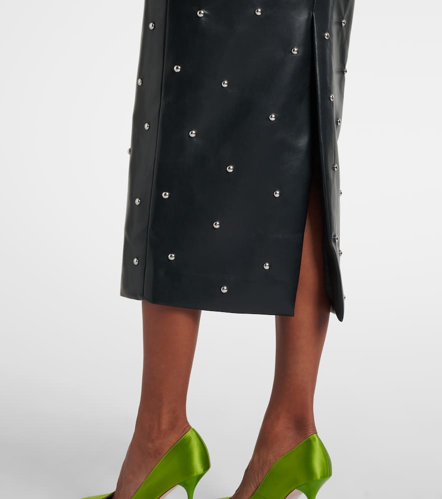 Rotate Birger Christensen Studded Midi Pencil Skirt In Multi