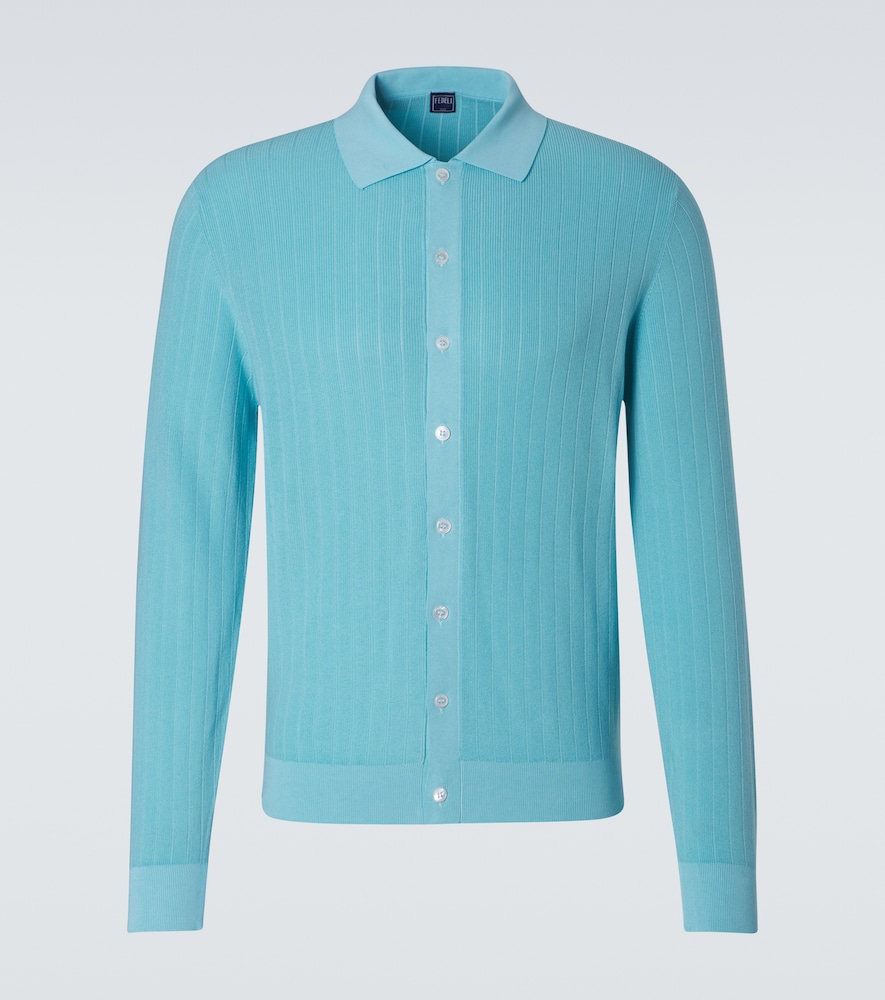 Fedeli Matheus Ribbed Knit Cotton Cardigan
